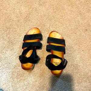 Black shadows with a little platform